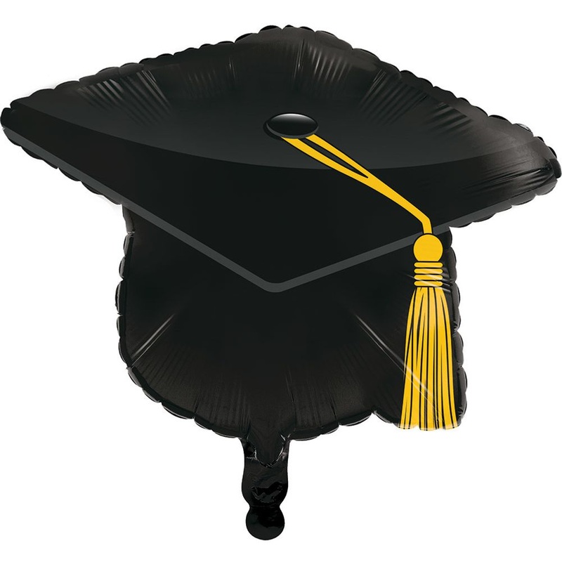 Black Mortarboard Foil Balloon