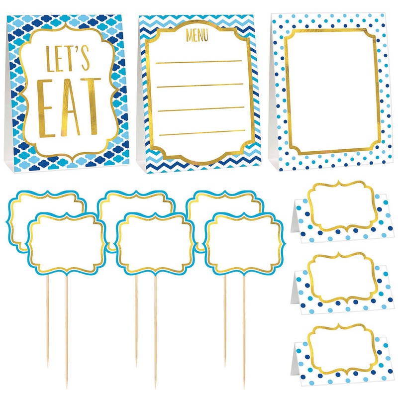 Blue Buffet Table Decorating Kit
