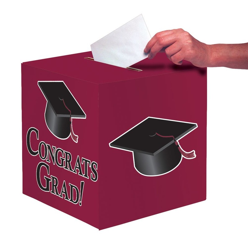 Congrats Grad Burgundy Card Box (1 ct)