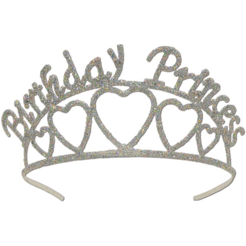 Glittered Metal Birthday Princess Tiara