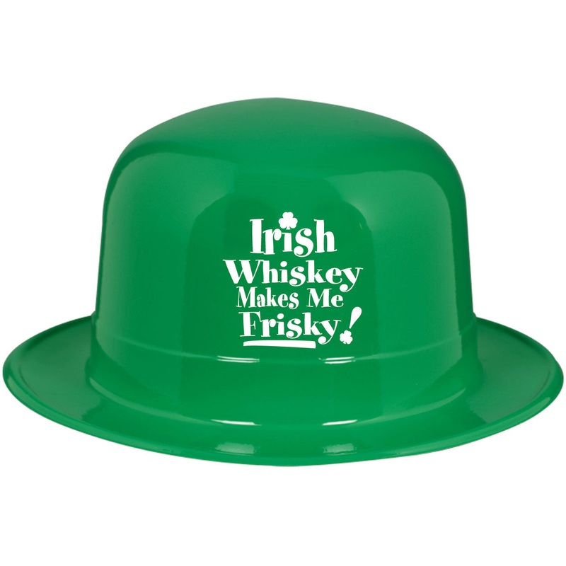 Plastic Irish Whisky Makes Me Frisky Derby
