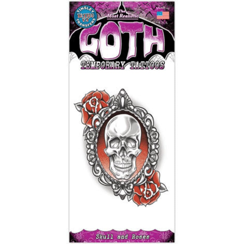 SKULL & ROSES GOTH TATTOO