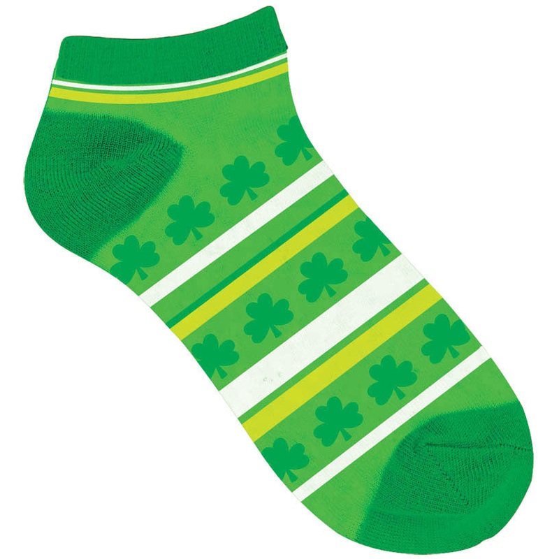St Patrick's Day No Show Socks