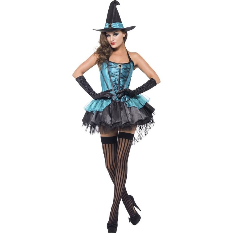 Witch Divine Costume Green with Corset Skirt and Hat