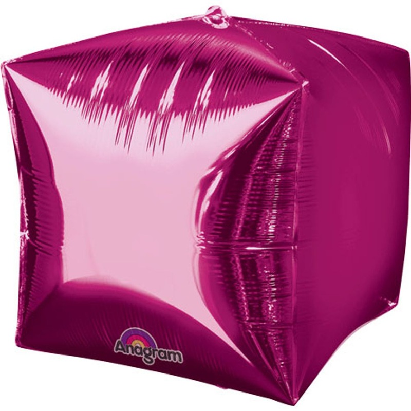15" Bright Pink Cube