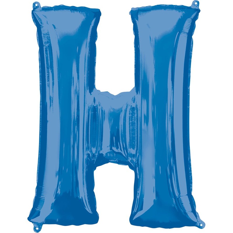 34" LETTER H BLUE