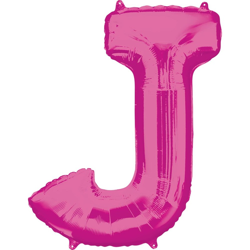 34" LETTER J PINK