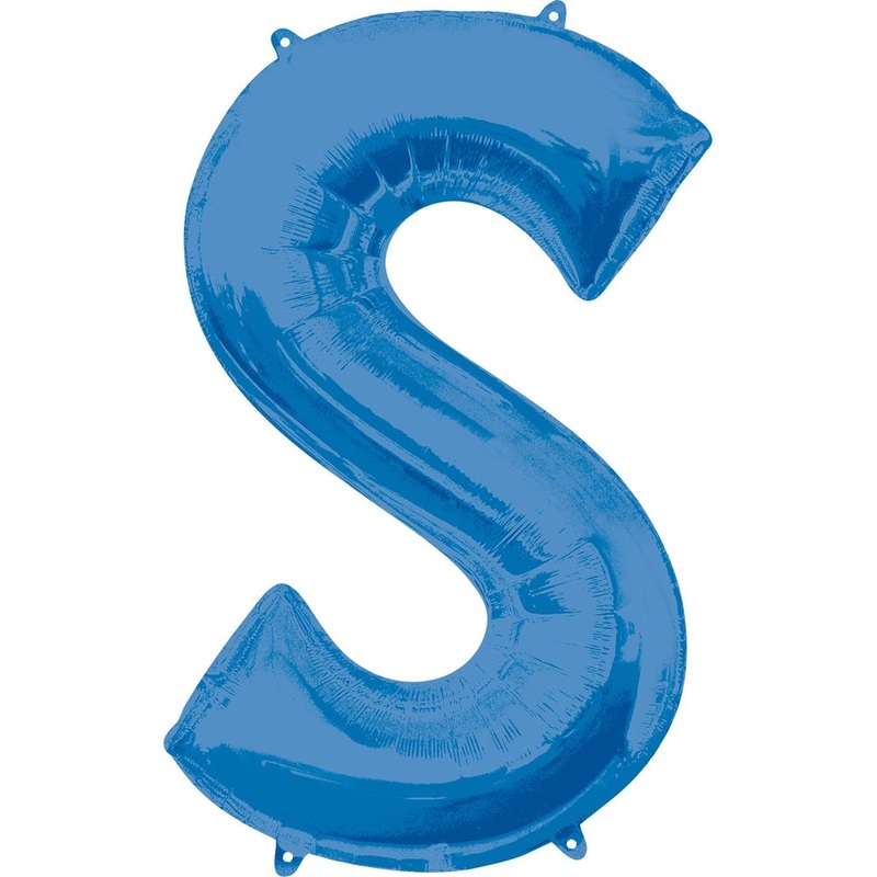 34" LETTER S BLUE