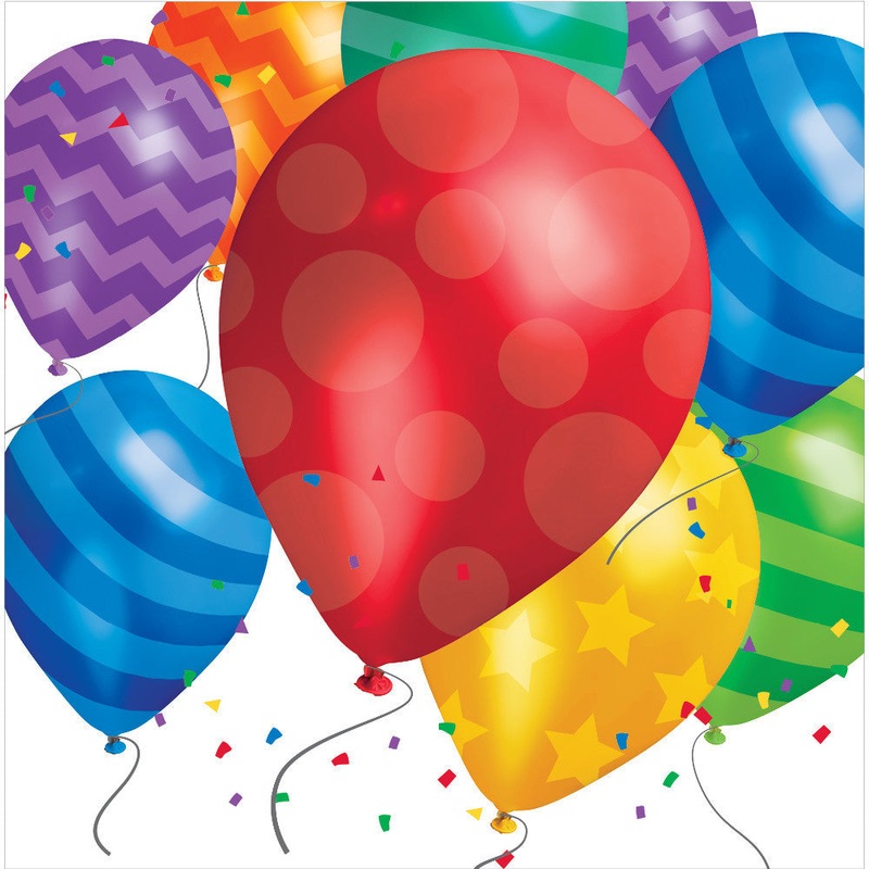 Balloon Blast Luncheon Napkins (16ct)