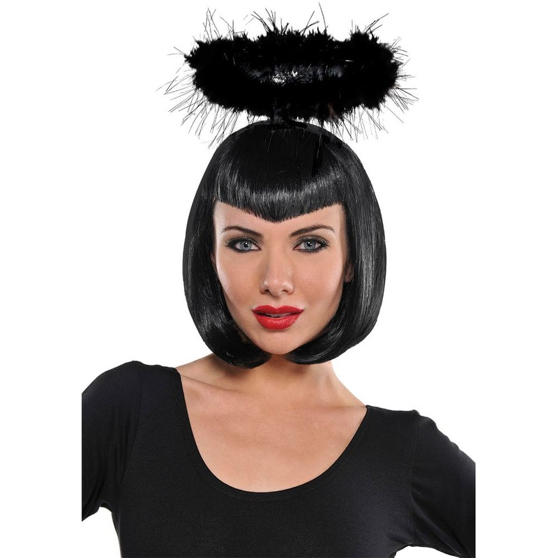 Black Marabou Halo