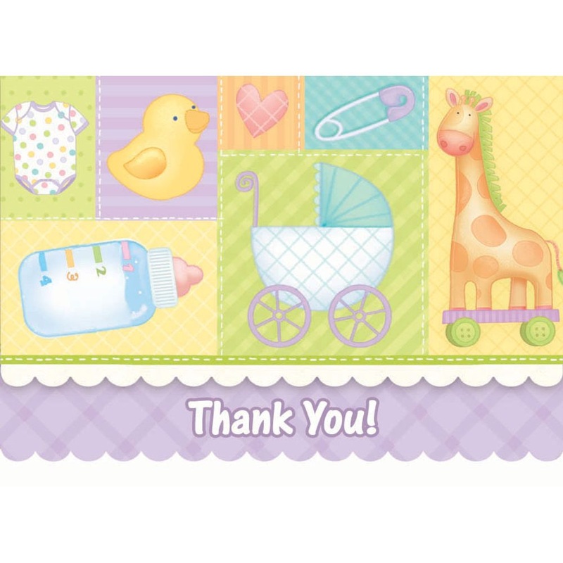 Pastel Patchwork Thank You Notes