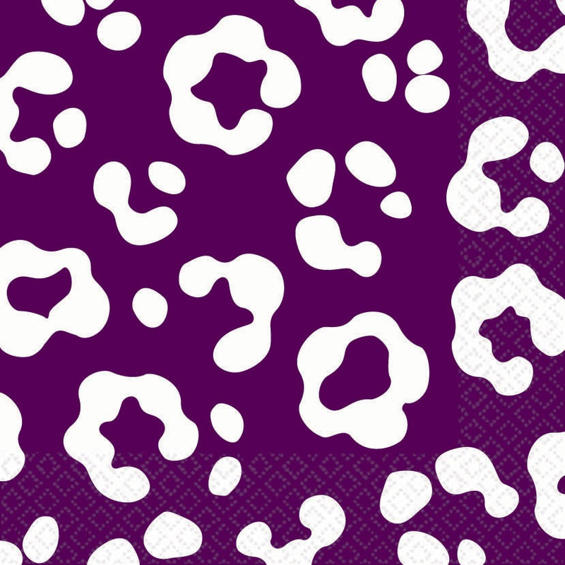 Plum Cheetah Luncheon Napkins (36ct)