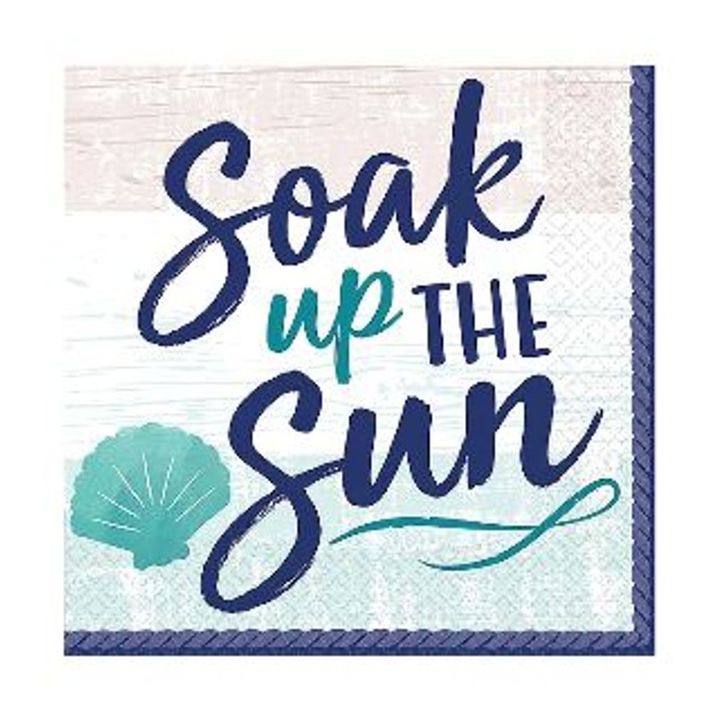 Sea Sand Sun Beverage Napkins, 16ct