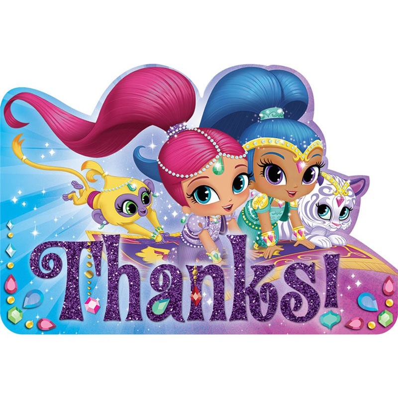 Shimmer And Shine Thank You Notes (8 ct)