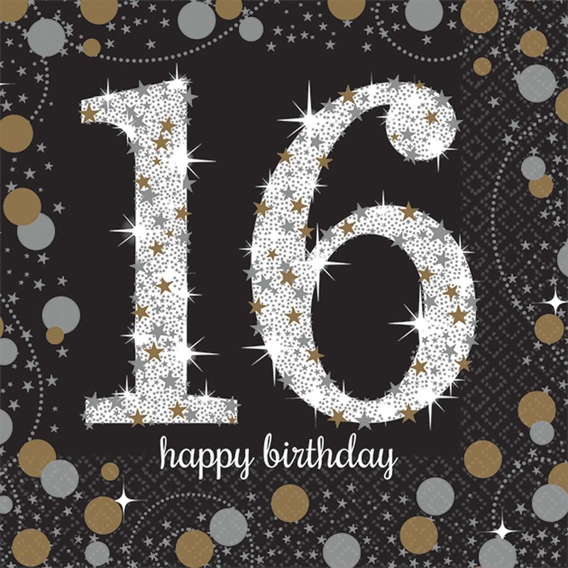 Sparkling Celebration 16 Beverage Napkins (16 ct)
