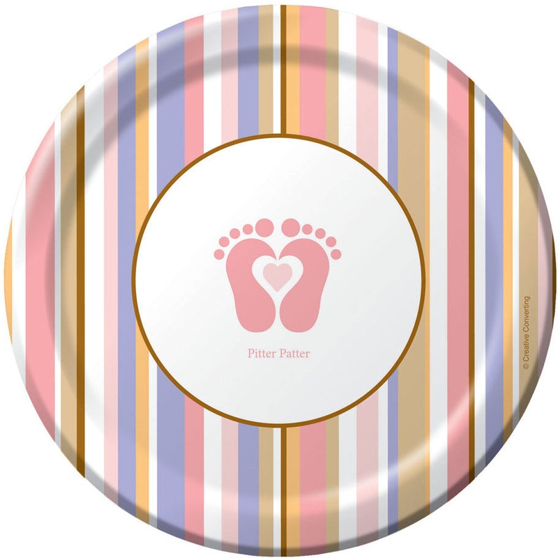 Tiny Toes Pink Dessert Plates (8ct)