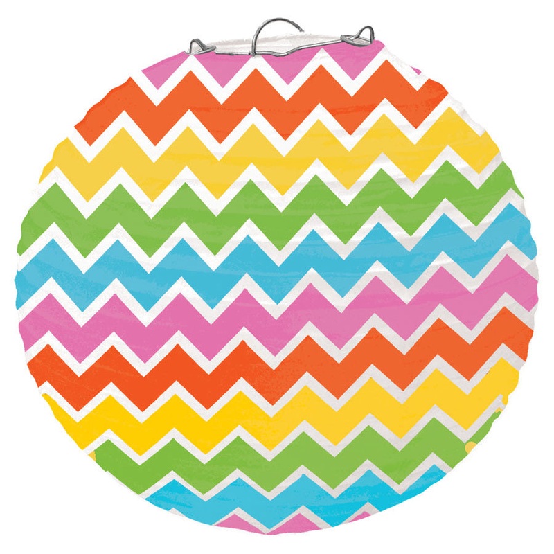 15.5 Multi Color Chevron Hanging Lantern