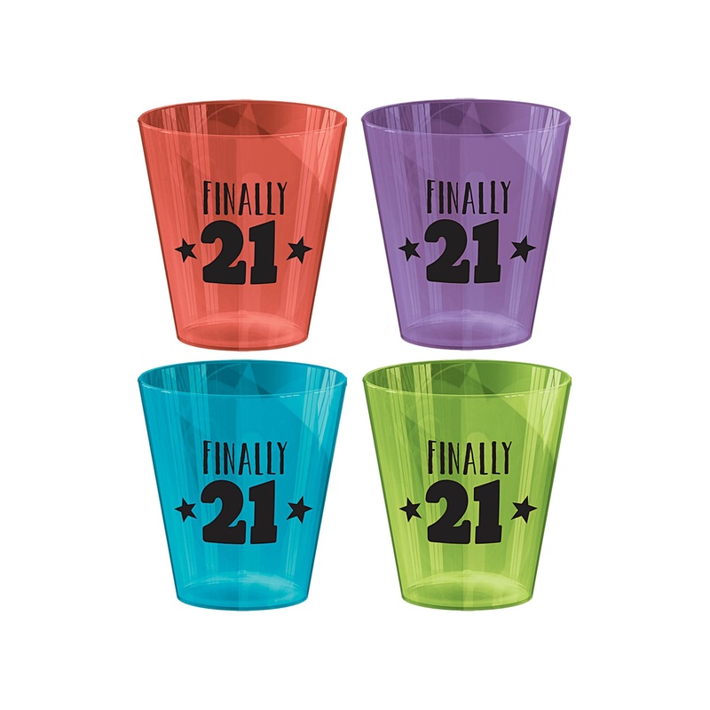 21st Brilliant Birthday Shot Glasses (40ct)