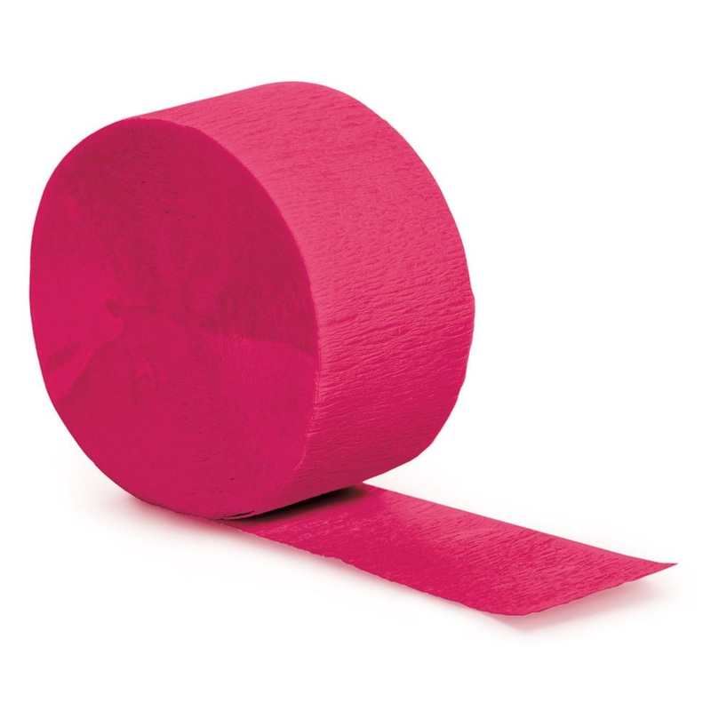 81' Hot Magenta Crepe Streamer