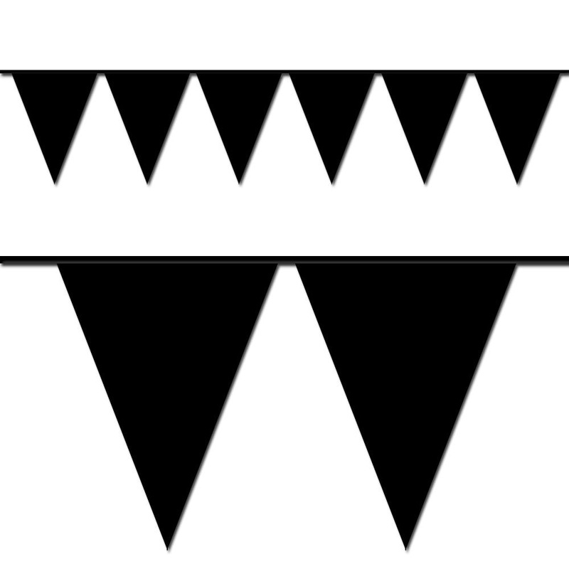 Black Triangle Pennant Flag 100 Ft.