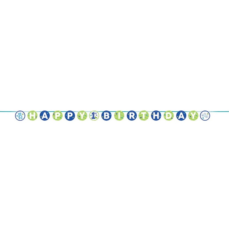 Doodle 1st Birthday Boy Happy Birthday Letter Banner