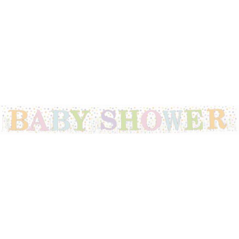 Fringe Baby Shower Banner- Glitter