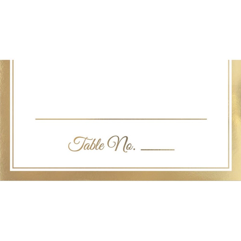 Gold Trim Placecard