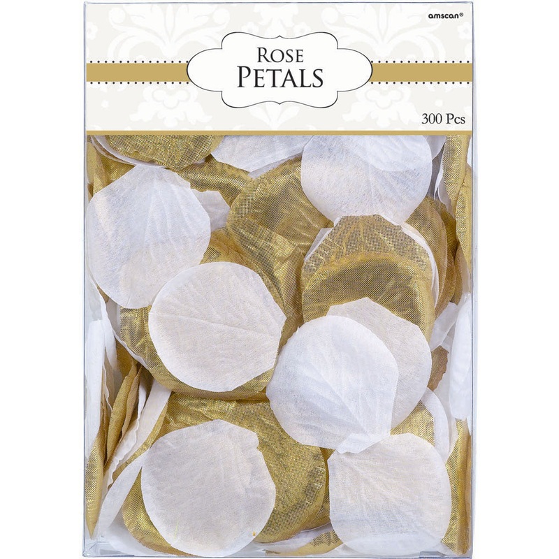 Gold/White Petal Fabric Confetti