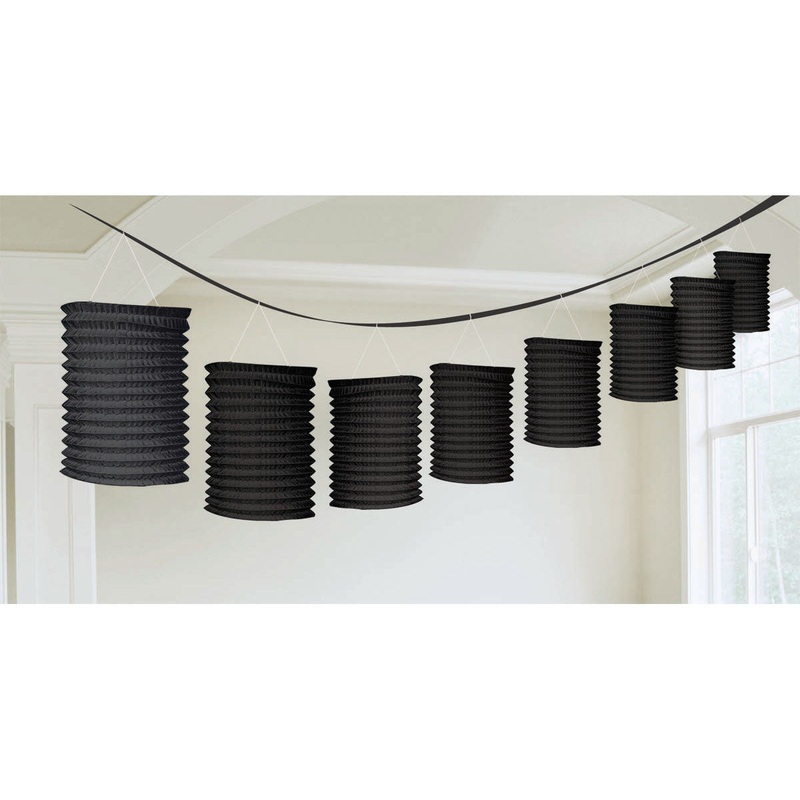 Jet Black 12' Lantern Garland