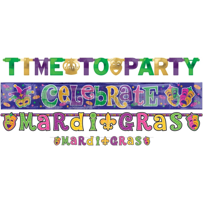 Mardi Gras Letter Banner Kit