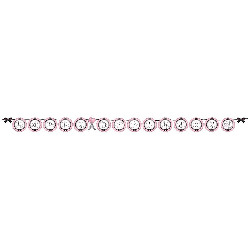 Party in Paris Ribbon Banner, Shaped