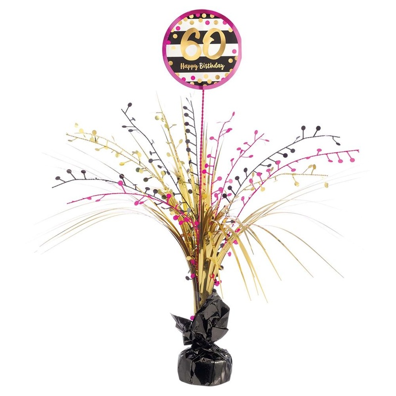 Pink and Gold Milestone 60 Spray Centerpiece