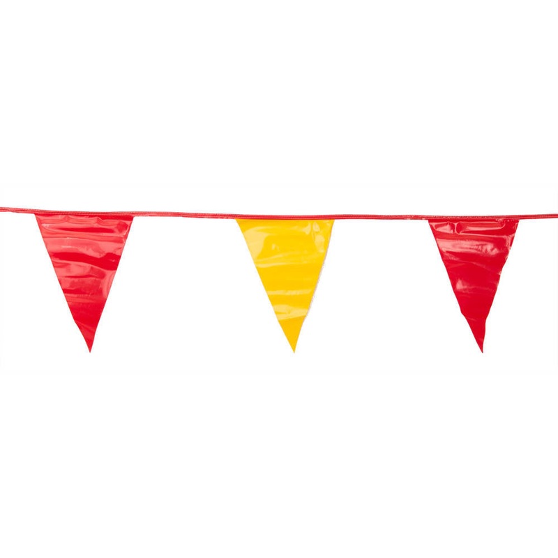 Red and Yellow Triangle Pennant Flag 100 Ft.