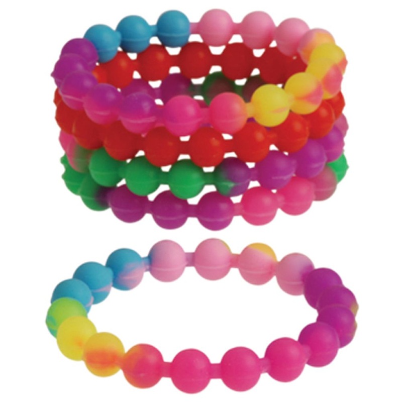 Silicone Bead Bracelets (12ct)