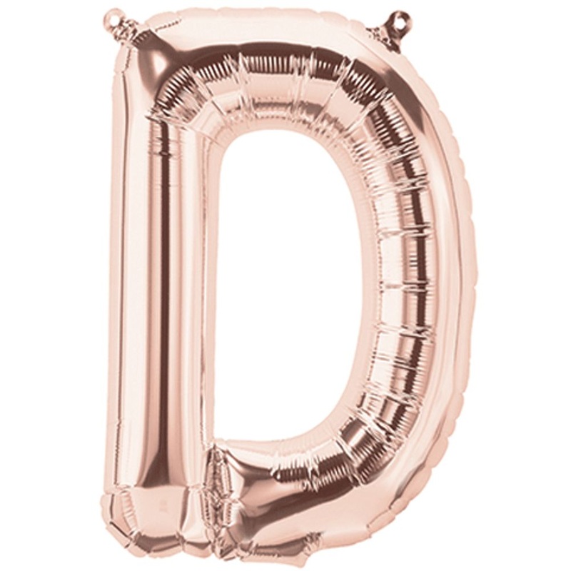 16" LETTER D ROSE GOLD