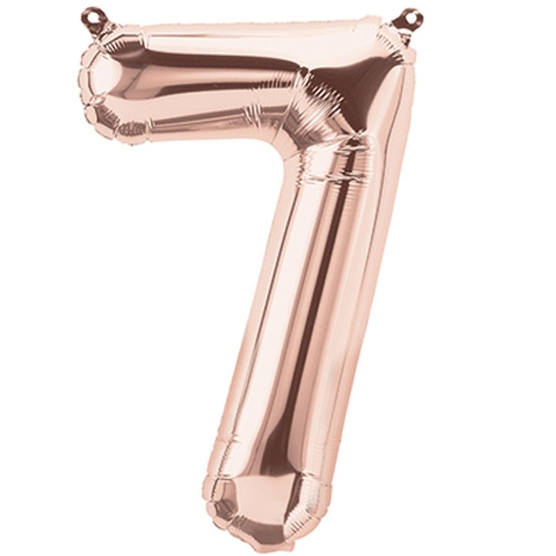 16" NUMBER 7 ROSE GOLD