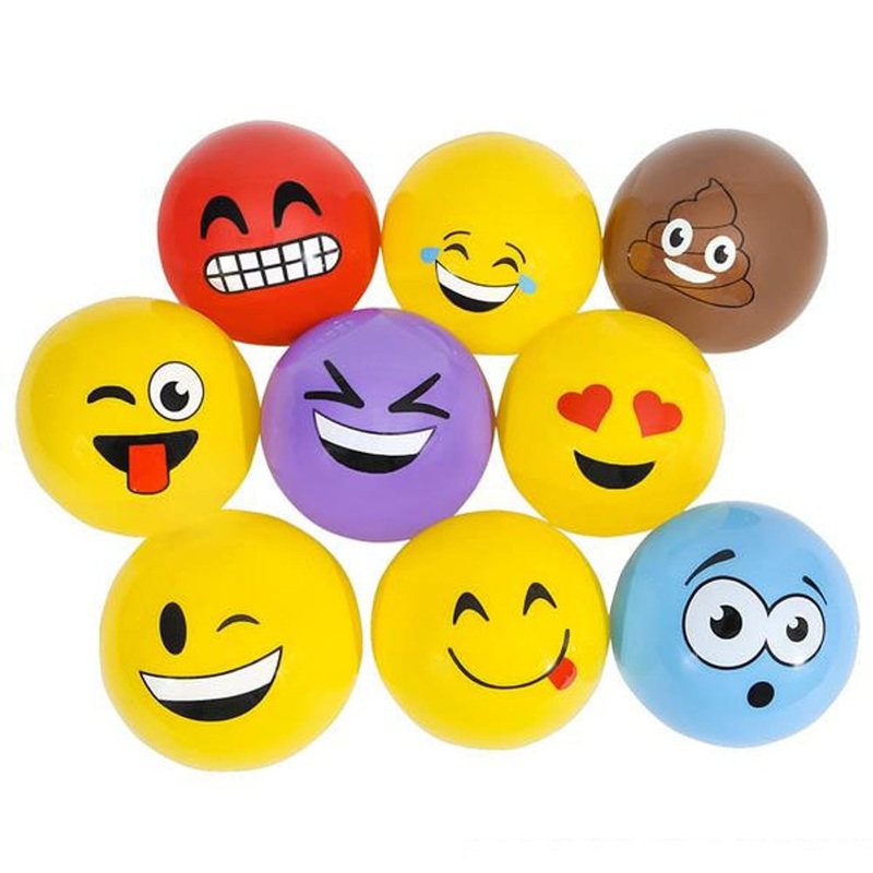 3" Smile Face Knobby Ball