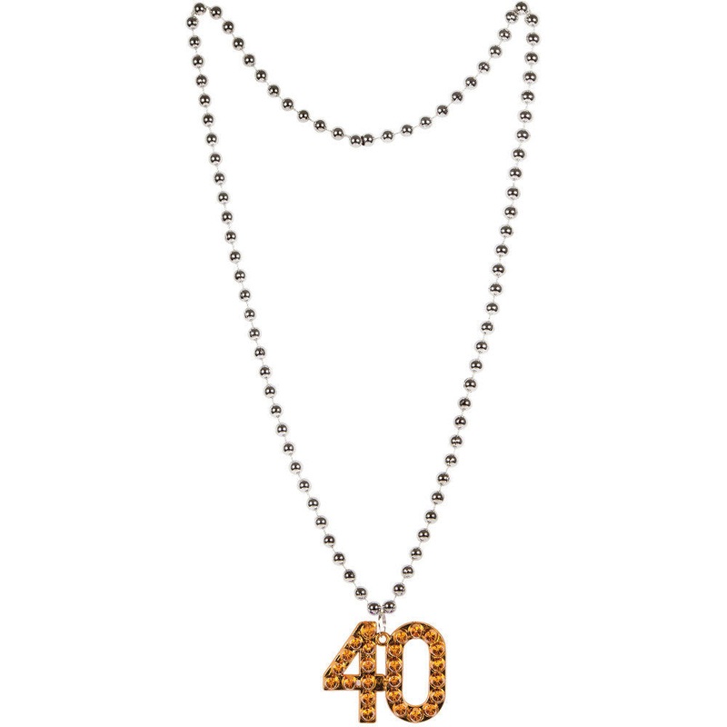 Age 40 Plastic Medallion Necklace