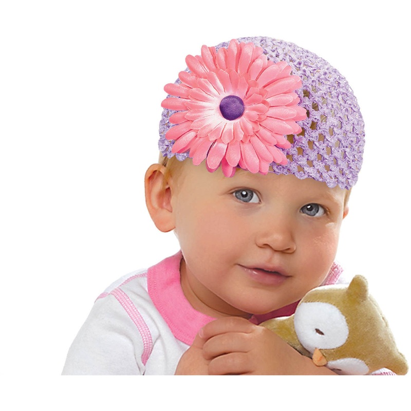 Baby's 1st Easter Flower Knit Cap