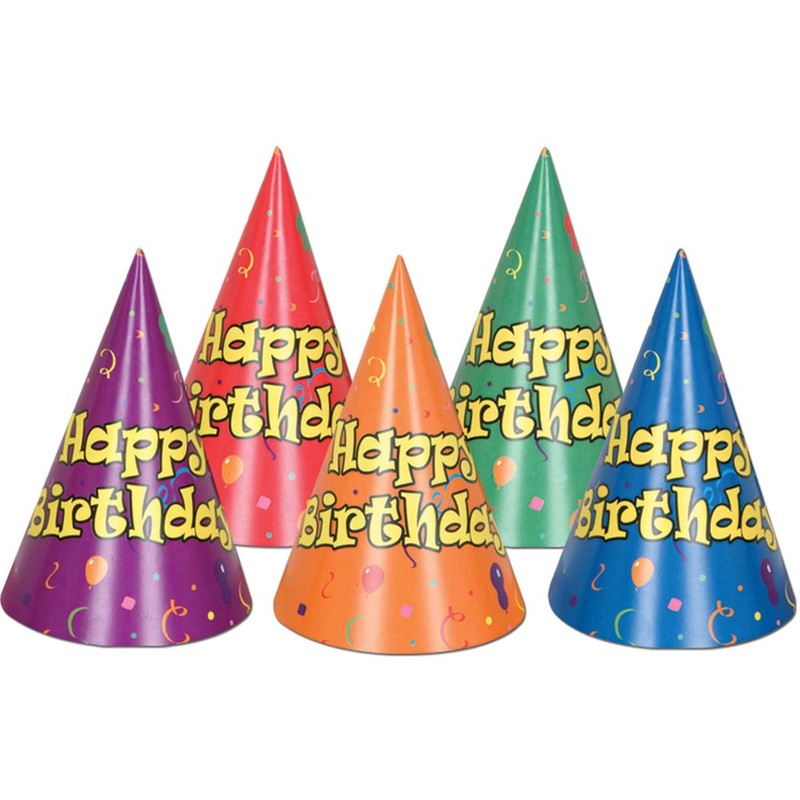 Balloon & Confetti Birthday Hats