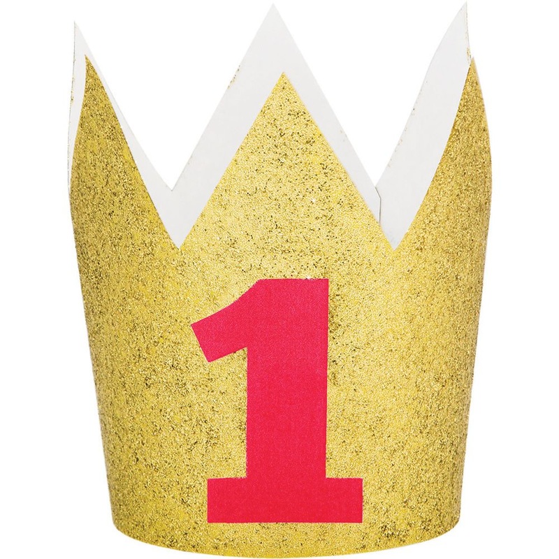 Gold First Birthday Crown