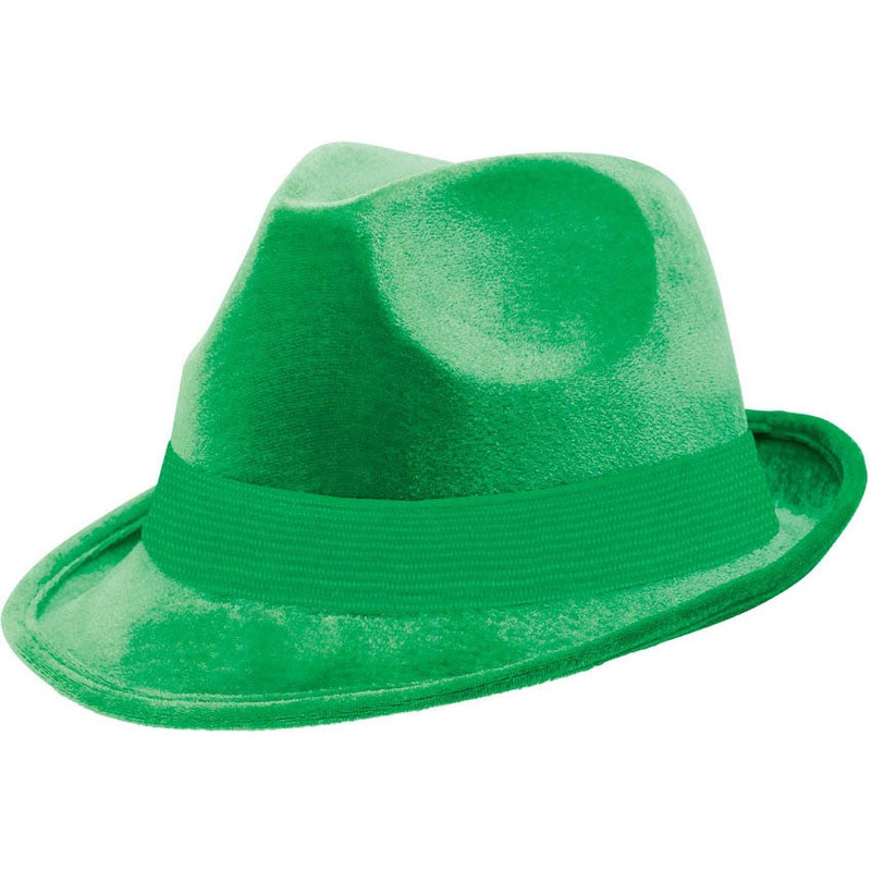 Green Velour Fedora