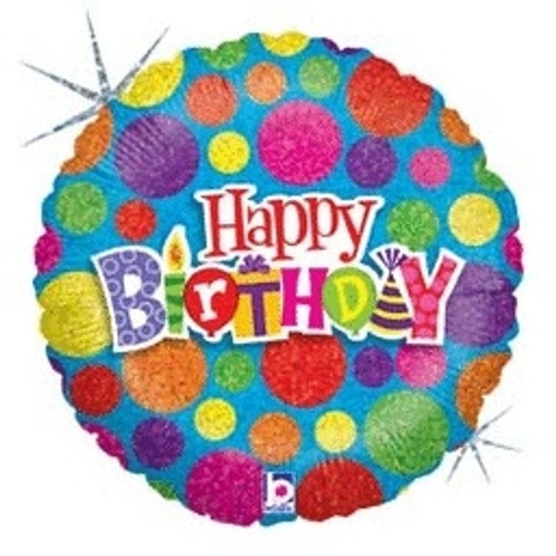 Holographic Birthday Foil Balloon