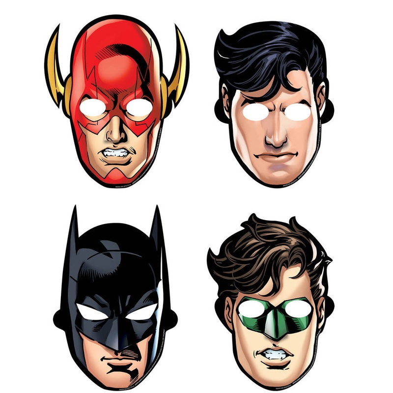 Justice League Paper Masks (8ct)