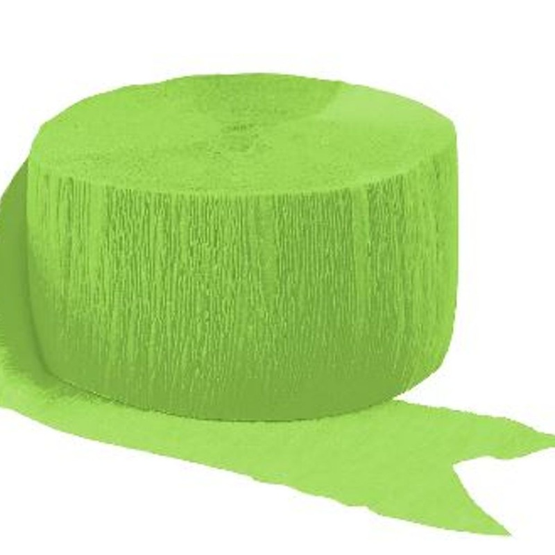 Kiwi Crepe Paper Streamer