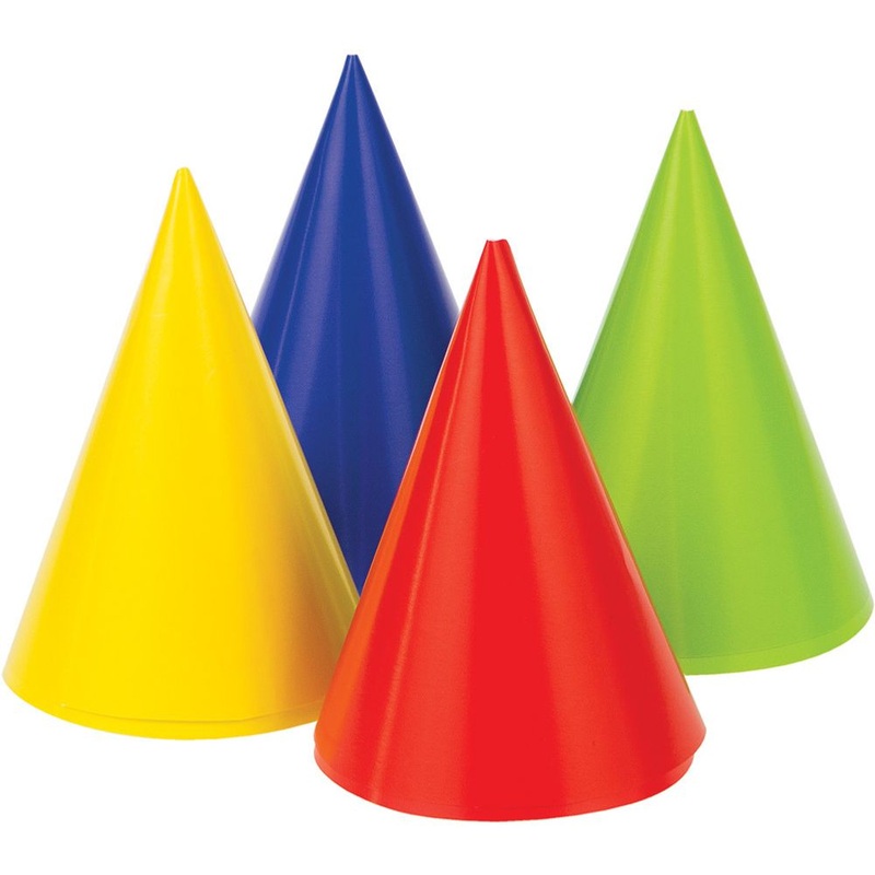Multicolor Mini Party Hats (8ct)