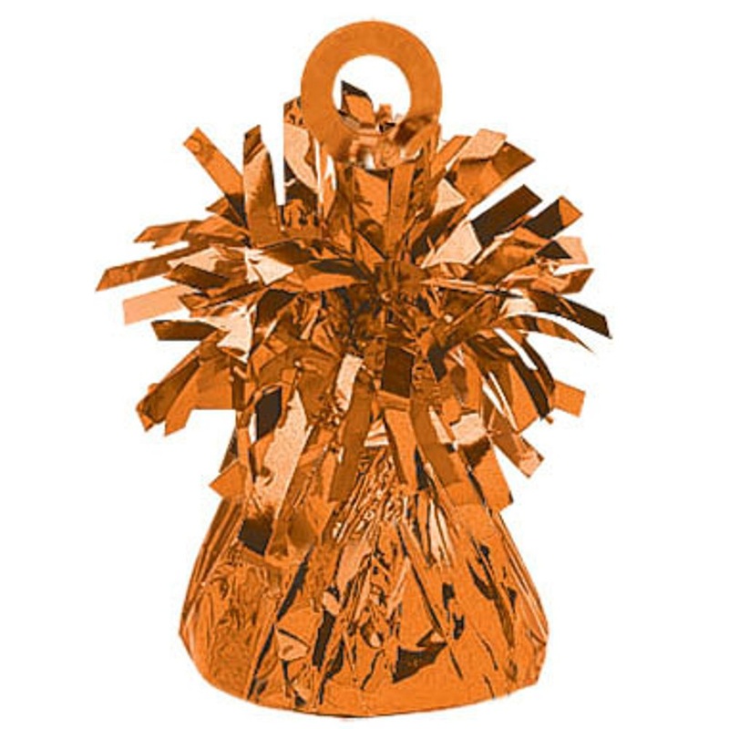Orange Small Foil Balloon Weight