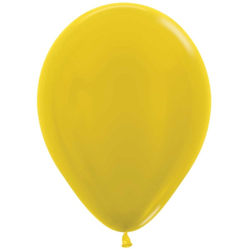 Sempertex 18" Metallic Yellow Latex Balloons (25ct)