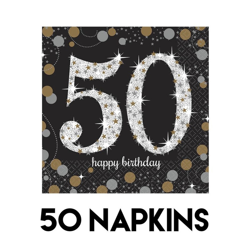Sparkling Celebration 50 Beverage Paper Napkins (50 ct)