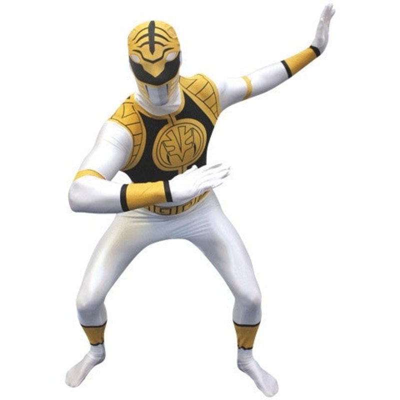 WHITE POWER RANGERS ADULT MORPHSUIT LARGE